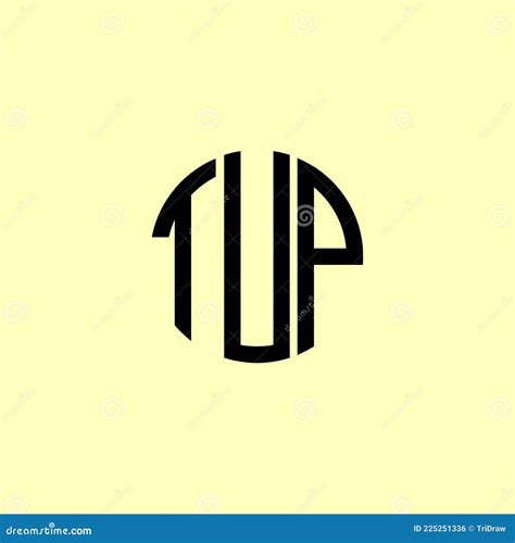 Creative Rounded Initial Letters TUP Logo Vector Illustration | CartoonDealer.com #225251336