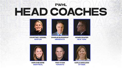 PWHL Announces Head Coaches For Each Team