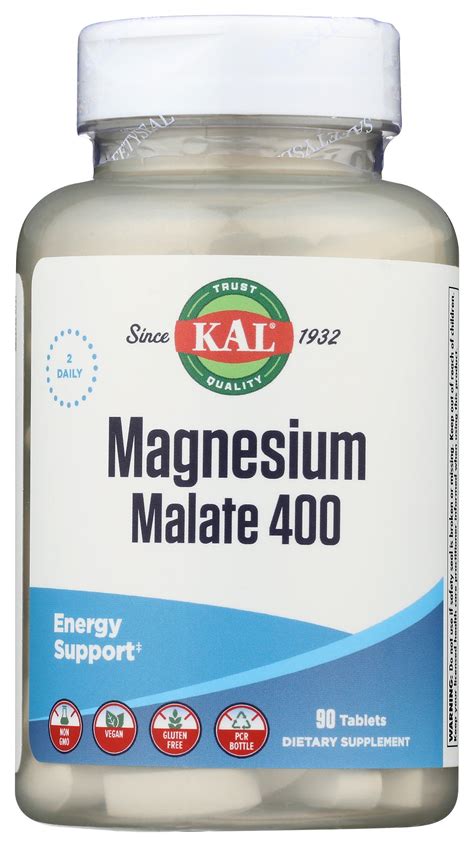 KAL Magnesium Malate 400 90 Tablets – Nutrition Stop