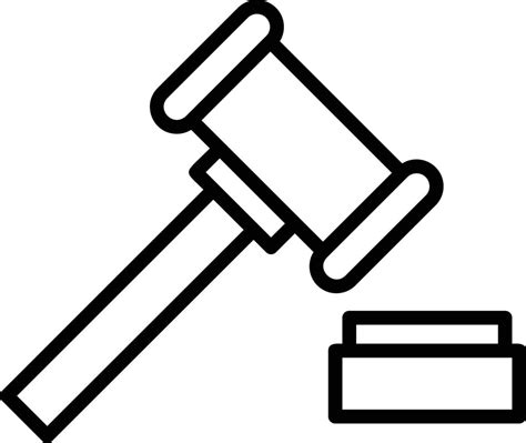 Gavel Line Icon 14697979 Vector Art at Vecteezy