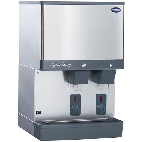 Follett 50CI425W-S Symphony Countertop Water Cooled Ice Maker and Water Dispenser - 50 lb.