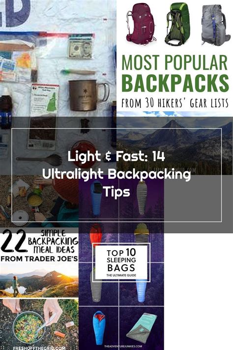 Light & Fast: 14 Ultralight Backpacking Tips #campinggearbackpacking