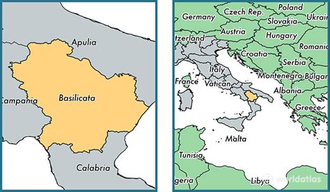 Basilicata region, Italy / Map of Basilicata, IT / Where is Basilicata region? - WorldAtlas.com