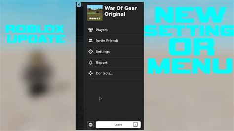 Roblox Updated The Settings Or Menu - YouTube