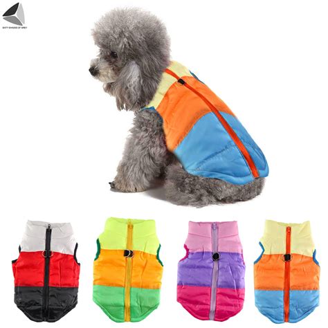 Sixtyshades Winter Warm Dog Jackets Waterproof Padded Zipper Dog Vest Coats Pet Clothes in Cold ...