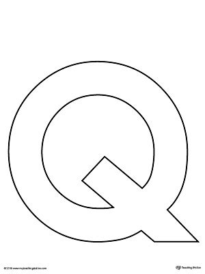 Lowercase Letter Q Template Printable | MyTeachingStation.com