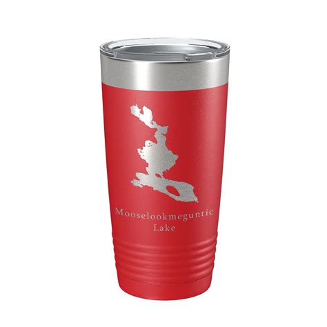 Mooselookmeguntic Lake Map Tumbler Travel Mug Insulated Laser Engraved ...