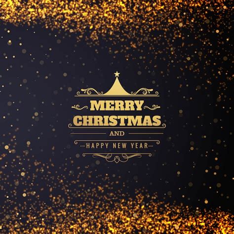 Premium Vector | Beautiful glitters merry christmas card design