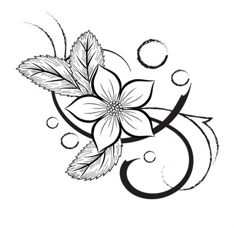 Flower Line Art SVG
