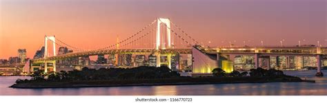 Panorama View Tokyo Skyline Rainbow Bridge Stock Photo 1166770723 | Shutterstock