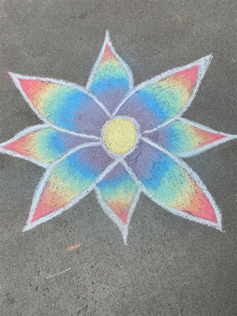 Chalk Art Flower🌈 | Chalk art, Chalk, Art