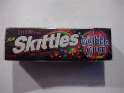 SKITTLES Fruit Extreme Bubble Gum Sealed Collector Box Rare Apple ...