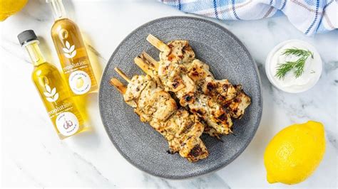 Greek Chicken Skewers with Garlic Olive Oil and Sicilian Lemon Balsami ...