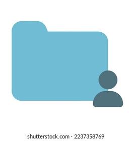 User Folder Icon Solid Color Stock Vector (Royalty Free) 2237358769 ...