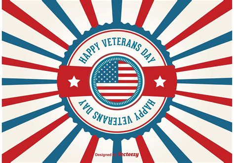 Veterans Day Retro Poster 83450 Vector Art at Vecteezy