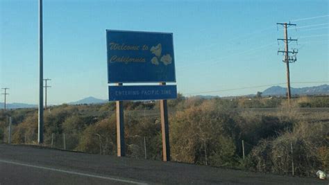 Welcome To California Sign Coming From Arizona. Photo by: Jennifer ...