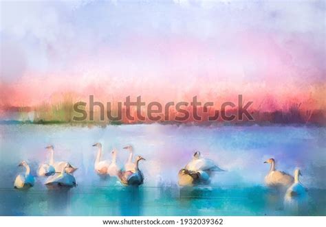 1,212 Swan Lake Painting Images, Stock Photos & Vectors | Shutterstock