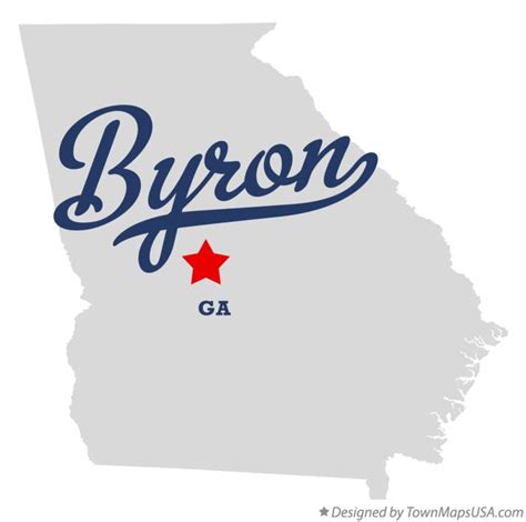 Map of Byron, GA, Georgia