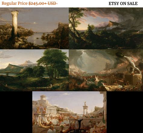 Thomas Cole : the Course of the Empire 1836 COMPLETE SET - Etsy | The course of empire, Wall art ...