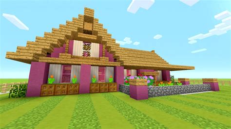 Minecraft Tutorial: How To Make A Pink Survival House | Dog House ...