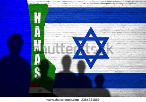 Israel Egypt Hamas Flag Map Painted Stock Photo 2386251889 | Shutterstock