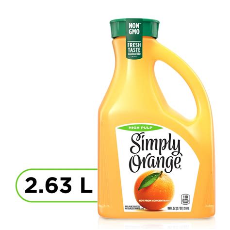 Simply Orange High Pulp Orange Juice, 2.63 Liters - Walmart.com ...