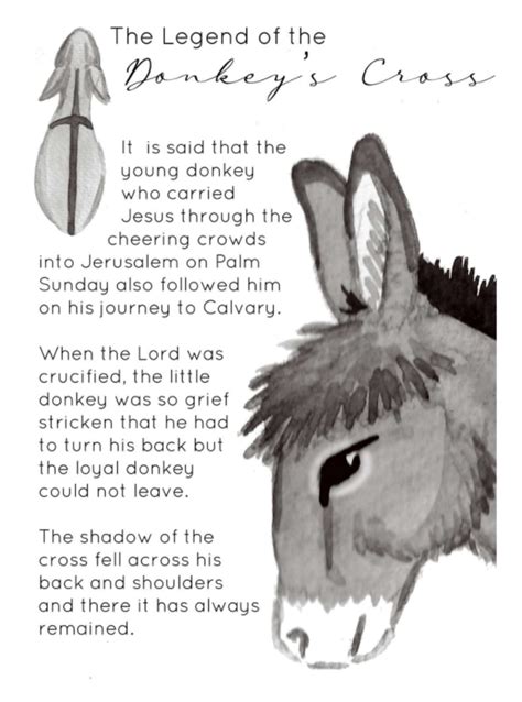 The Legend of the Donkey's Cross Poster by Teach Simple