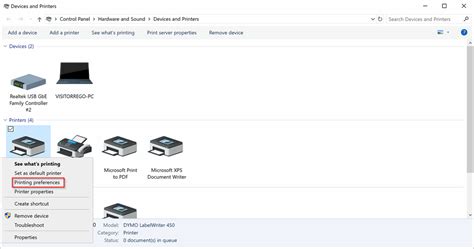 Dymo Printer Configuration