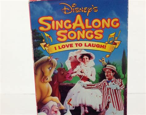 Disney I Love to Laugh Sing Along Songs VHS Tape Sing Along Video Walt ...