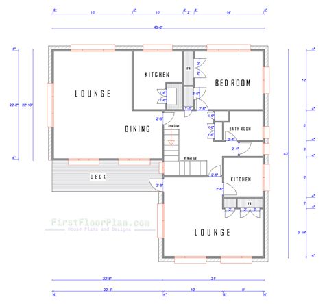 Old Village House Designs and Plan 13m X 13m Duplex House - First Floor Plan - House Plans and ...