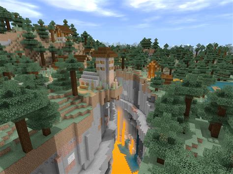 Village Cut By Massive Ravine, Jungle As Well - Seed is 598080973 [Bedrock] : r/minecraftseeds