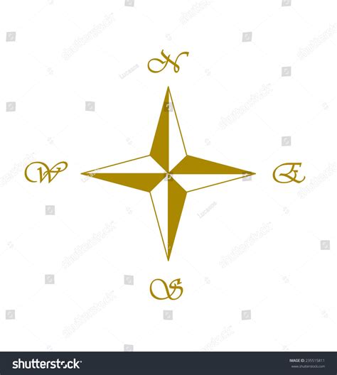 Compass Rose Vector Illustration Stock Vector (Royalty Free) 235515811 | Shutterstock