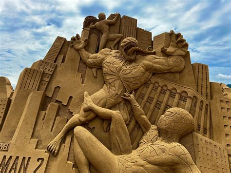 Marvel's Spider-Man 2 Comes to Life in Giant Sand Sculpture in Taiwan ...