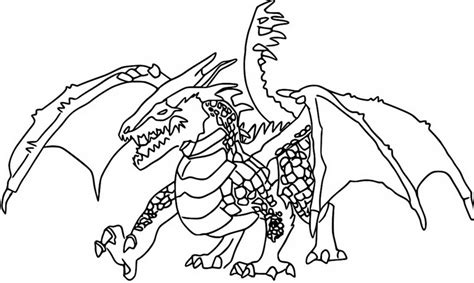 Coloring page Eldrador Creatures : Lava Dragon 5