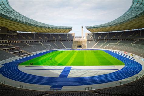 Germany; Berlin Stadium Football Field and Olympic Track Editorial ...