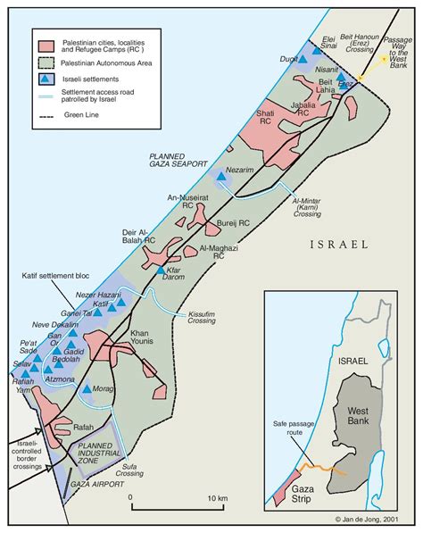 PASSIA - MAPS - Palestine - GAZA, 2000