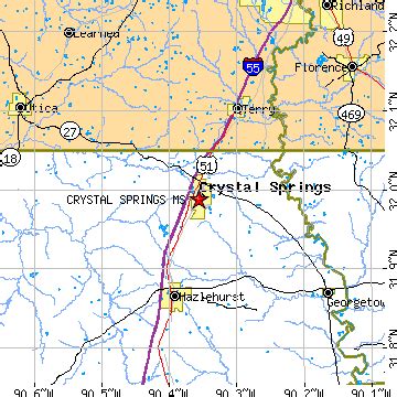 Crystal Springs, Mississippi (MS) ~ population data, races, housing & economy