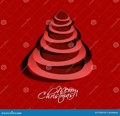 Merry Christmas Tree Design Stock Illustration - Illustration of beauty ...