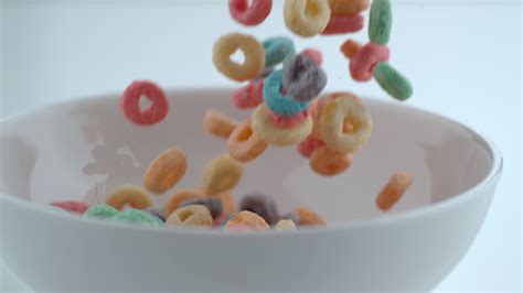 Cereal pouring into bowl in slow motion shot on Phantom Flex 4K at 1000 fps 2606073 Stock Video ...