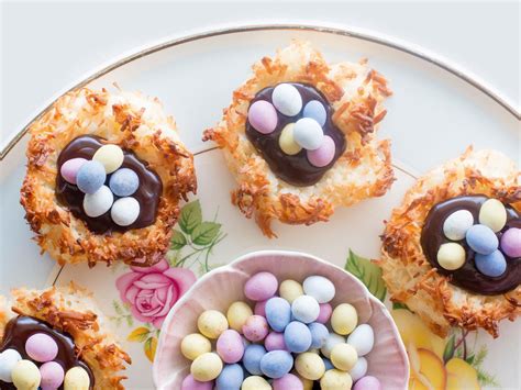 Coconut macaroon nests recipe | Coconut macaroons, Easter baking, Macaroons