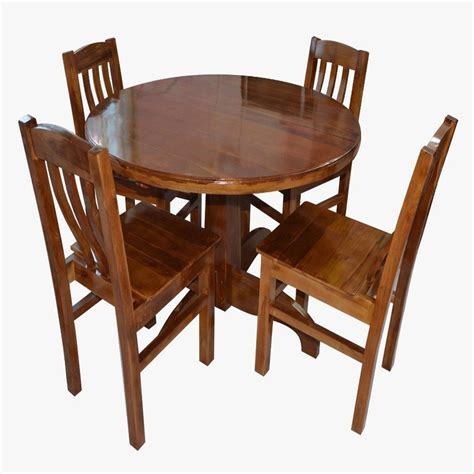 4 Seater Teak Wooden Dining Table Set at Rs 45000/set in Thanjavur | ID: 24666122888