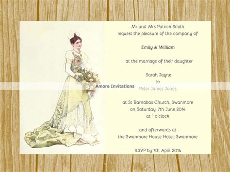 DIY Digital Printable A5 Vintage Wedding Invitation Template – Instant Download – Downloadable ...