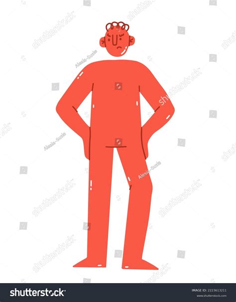 Red Angry Man Silhouette Symbol Isolated Stock Vector (Royalty Free) 2223613211 | Shutterstock