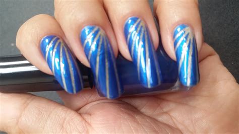 Elegant Blue | Sapphire Nail Art - YouTube