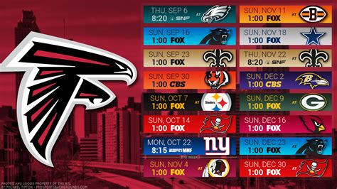 2018 Schedule Wallpaper 🔥 : r/falcons