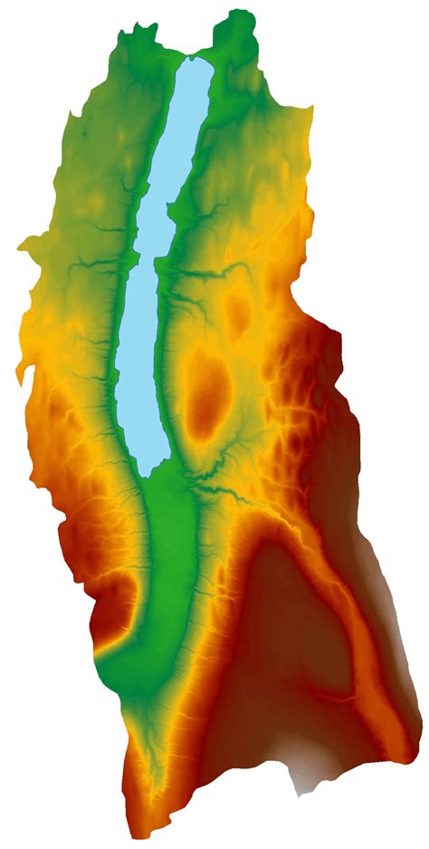 Digital Elevation Model DEM of Conesus Lake Map - Conesus Lake • mappery