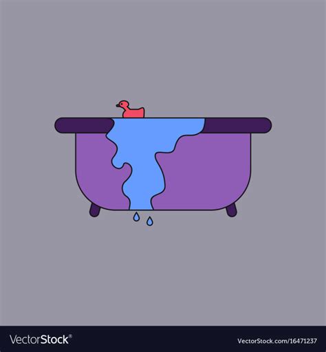 Free: Flat icon design collection overflowing bathtub vector image ...