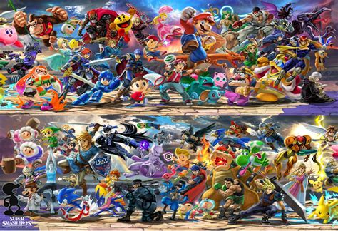 Super Smash Bros. Ultimate Characters Poster 13x19 | Etsy