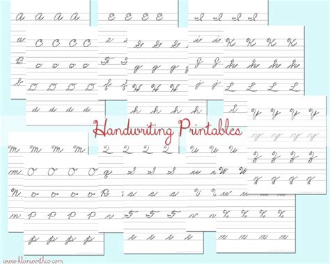 Cursive Handwriting Practice Sheets #BacktoSchoolWeek - Kleinworth & Co