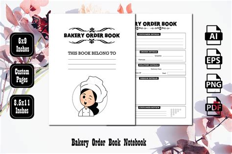 Bakery Order Book KDP Journal Notebook Graphic by Vectorshaper · Creative Fabrica